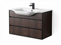 Mobile bagno sospeso con lavabo bianco e struttura in legno 60 x 45 x 50cm