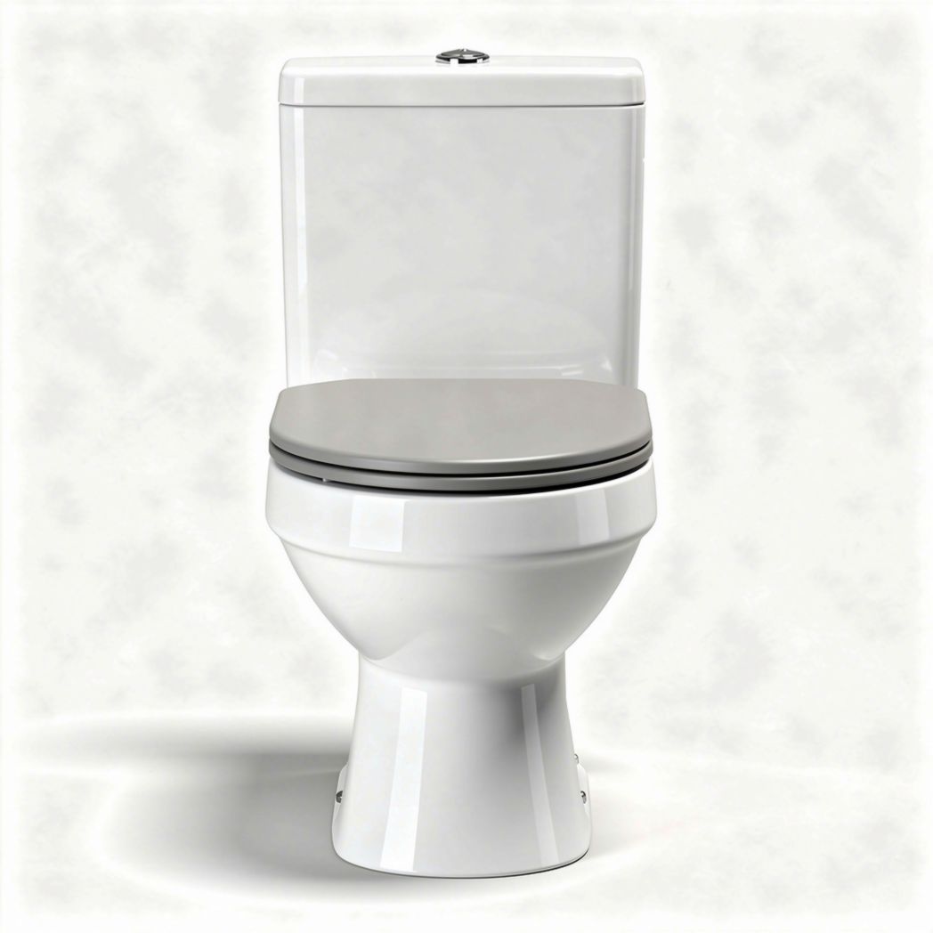 Vaso wc con sedile in plastica bianca dimensioni 70 x 40 x 80cm
